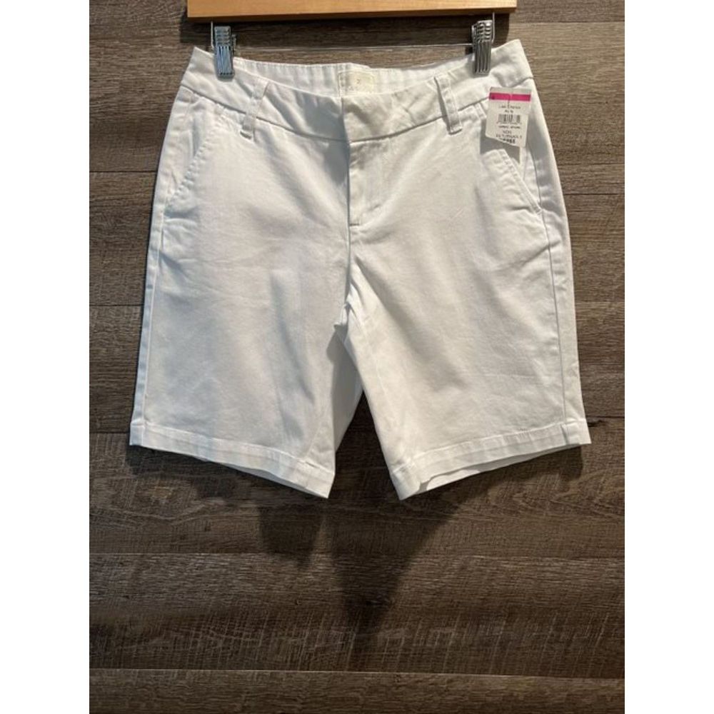 Caslon White Stretch Cotton Shorts Size 2
